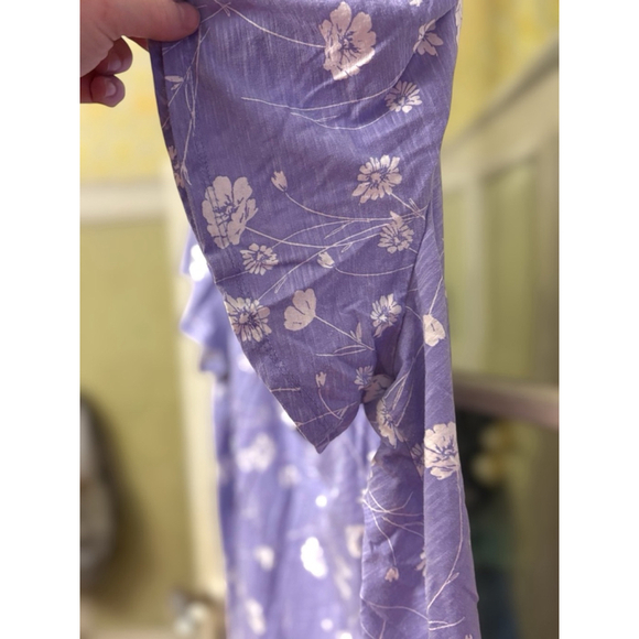 St. John’s Bay Women’s 2X Heathered Floral Print Short Sleeve Blouse Relaxed Fit - Picture 5 of 10